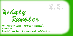 mihaly rumpler business card